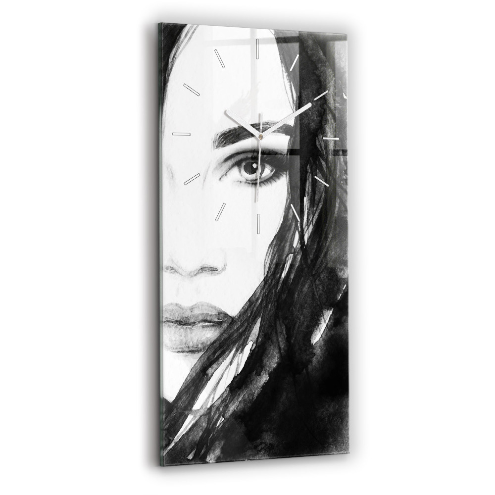 Horloge murale verticale Portrait de femme
