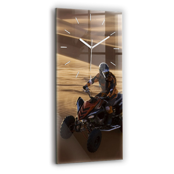 Horloge murale en verre rectangulaire Quad dans le désert