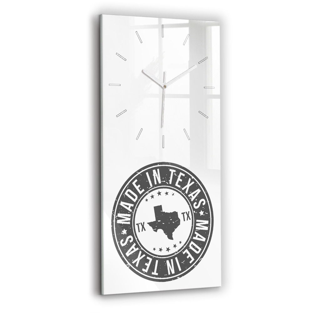 Horloge murale verticale Timbre du Texas