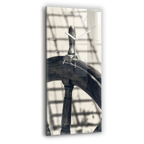 Horloge murale en verre rectangulaire Navire ancien