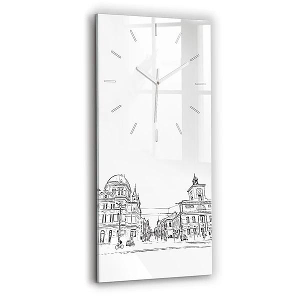 Horloge verticale en verre Illustration de la ville de Poznan