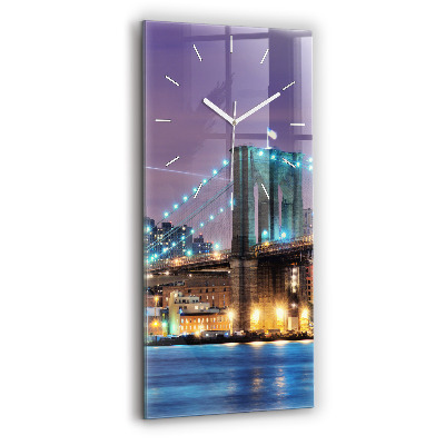 Horloge rectangulaire verticale Pont de Brooklyn et East River