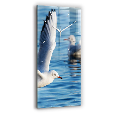 Horloge murale en verre rectangulaire Mouettes à Gdynia