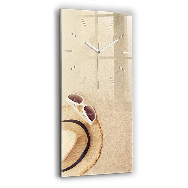 Horloge murale verticale Abstraction dorée