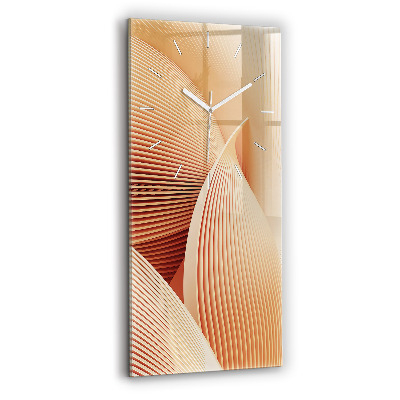 Horloge rectangulaire verticale Motif de vague abstrait