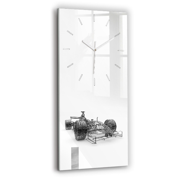 Horloge murale en verre rectangulaire Structure d'une voiture de F1