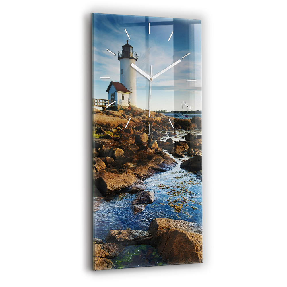 Horloge verticale en verre Phare d'Annisquam