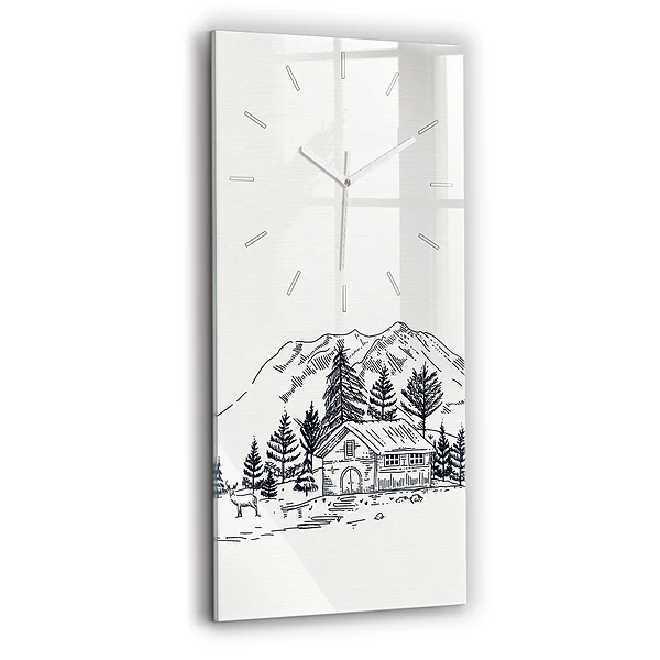 Horloge rectangulaire verticale Ville en dessin animé
