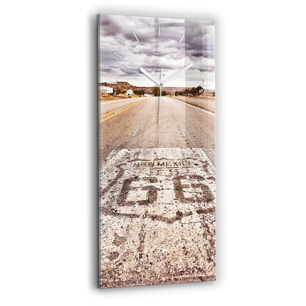 Horloge murale verticale Route 66 USA