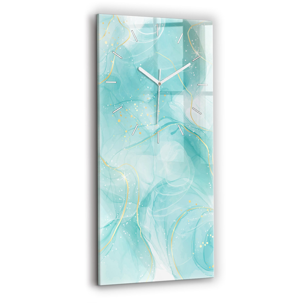Horloge rectangulaire verticale Marbre abstrait
