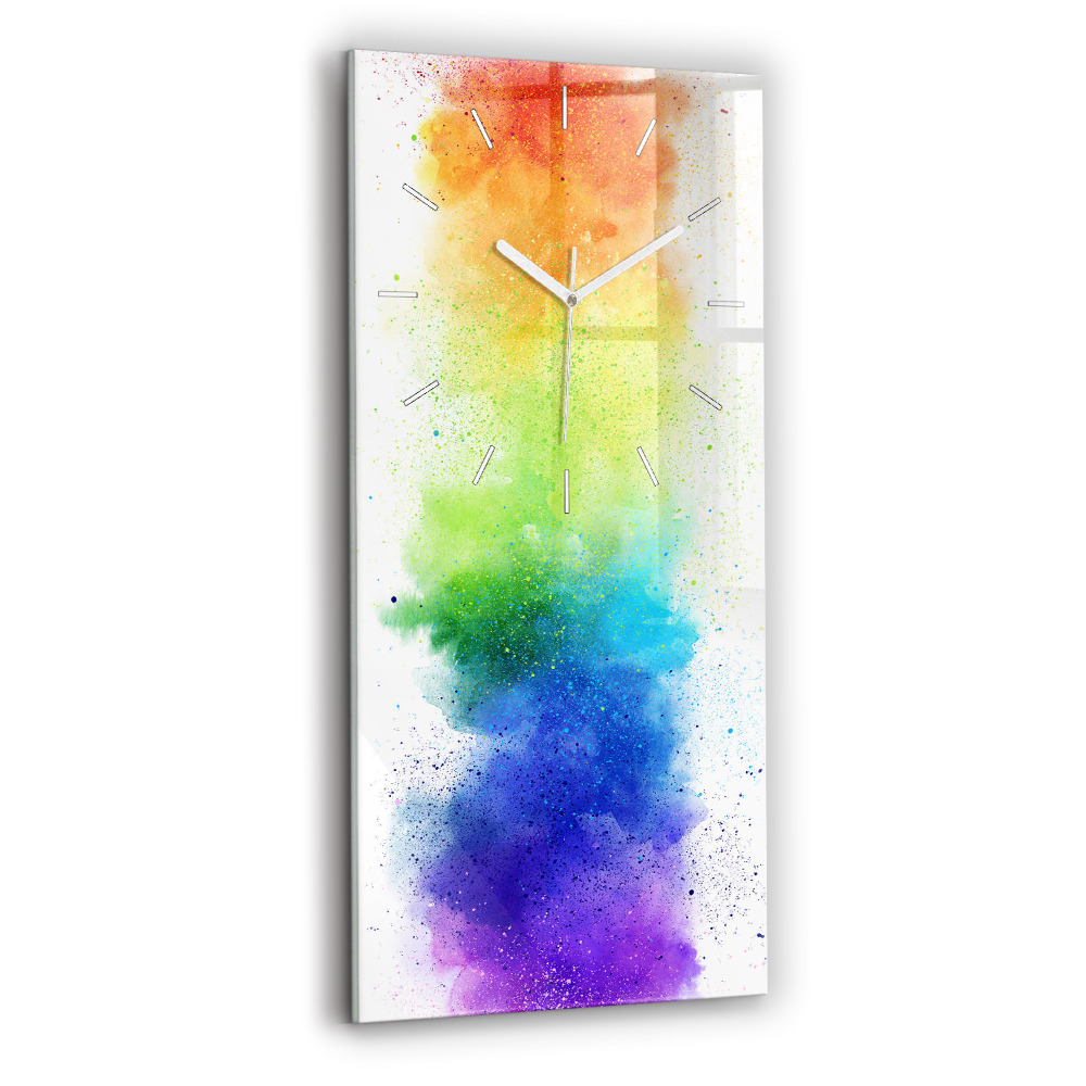 Horloge murale verticale Arc-en-ciel abstrait