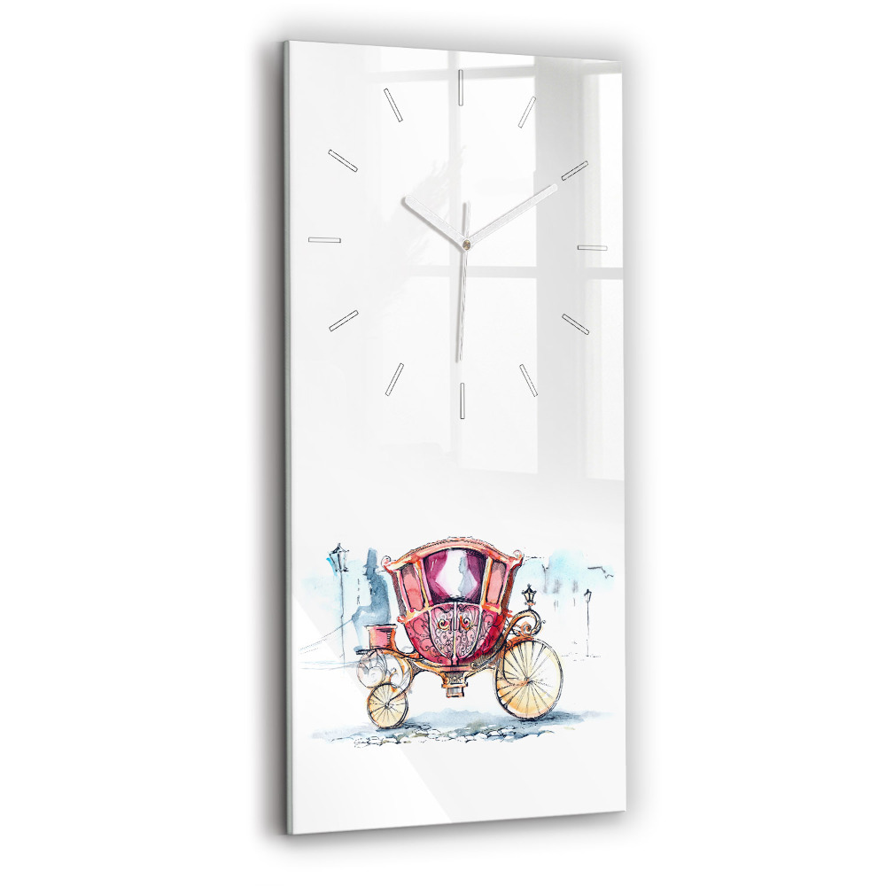 Horloge rectangulaire verticale Ancienne voiture de la reine