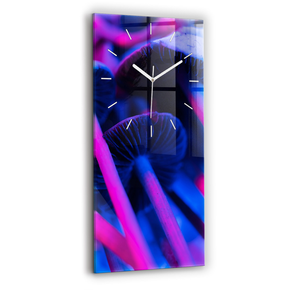 Horloge rectangulaire verticale Champignons magiques colorés