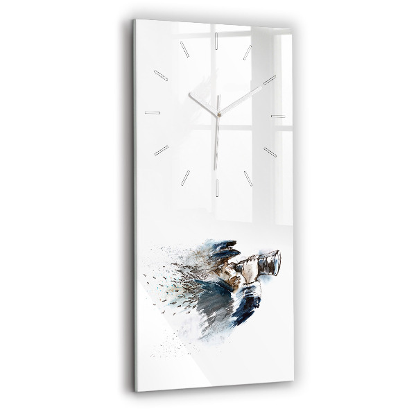 Horloge murale en verre rectangulaire Capitaine avec jumelles