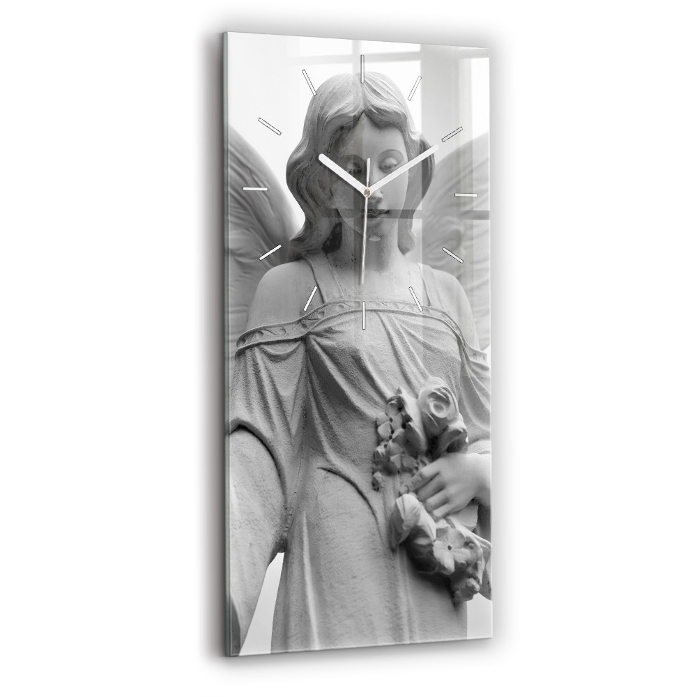 Horloge murale verticale Sculpture d'un vieil ange
