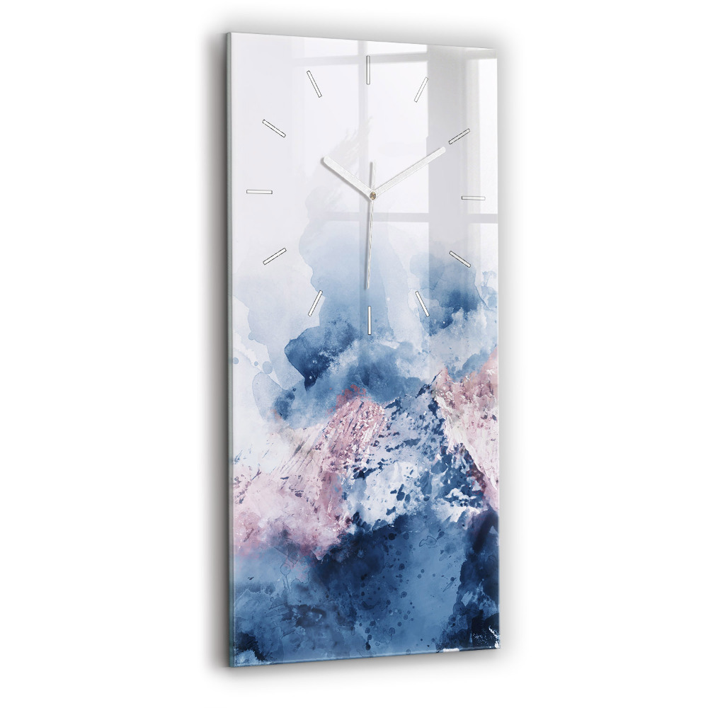 Horloge rectangulaire verticale Chaînes de montagnes abstraites