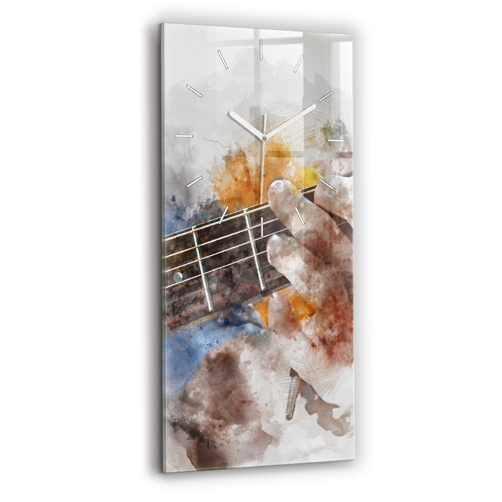Horloge murale verticale Graphique d'une guitare