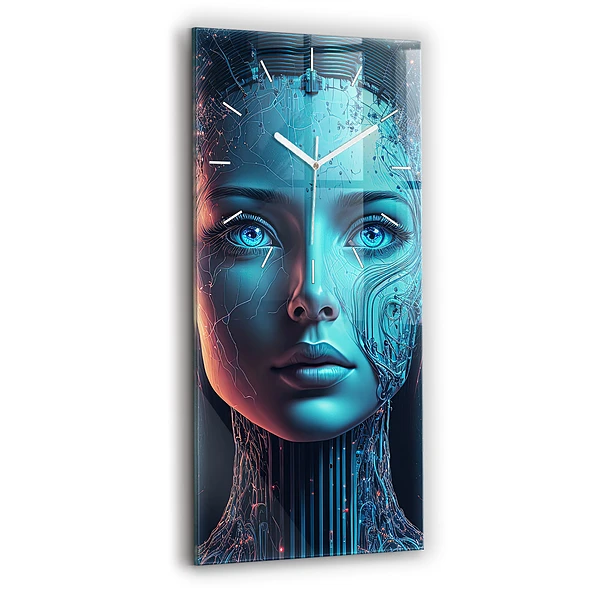 Horloge rectangulaire verticale Intelligence artificielle
