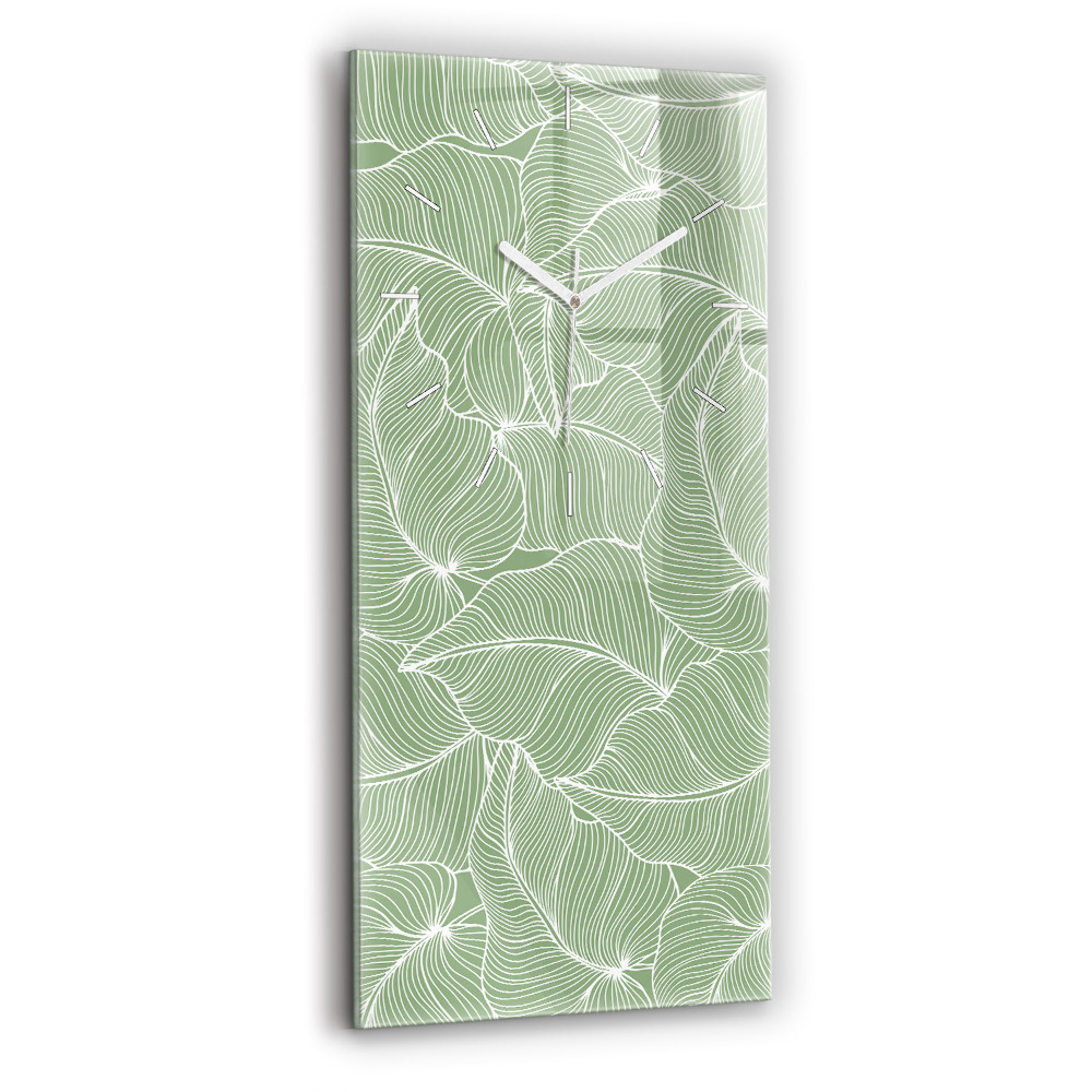 Horloge murale verticale Motif de feuilles dans la nature