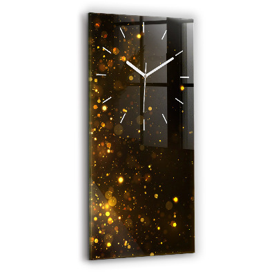 Horloge murale en verre rectangulaire Pollen doré