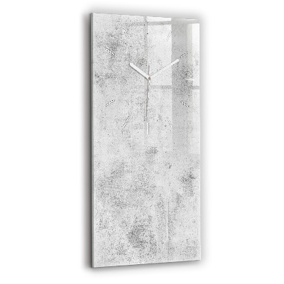 Horloge verticale en verre Mur en béton