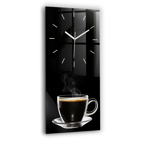 Horloge murale verticale Café noir