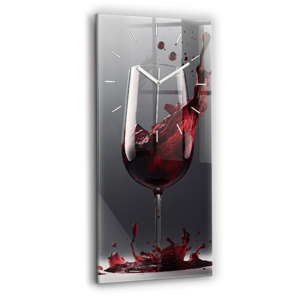 Horloge verticale en verre Lampe de vin rouge