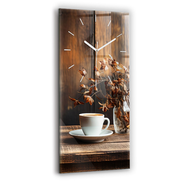 Horloge murale verticale Tasse de café