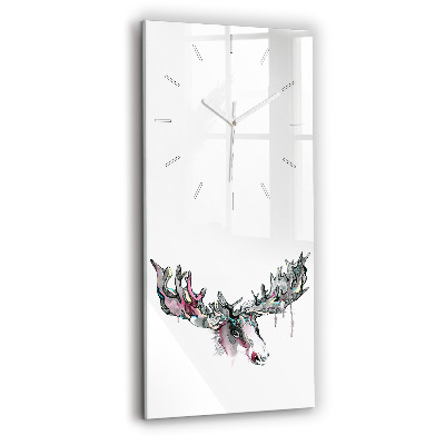 Horloge murale en verre rectangulaire Abstraction d'un élan