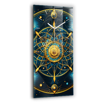 Horloge murale en verre rectangulaire Horoscope