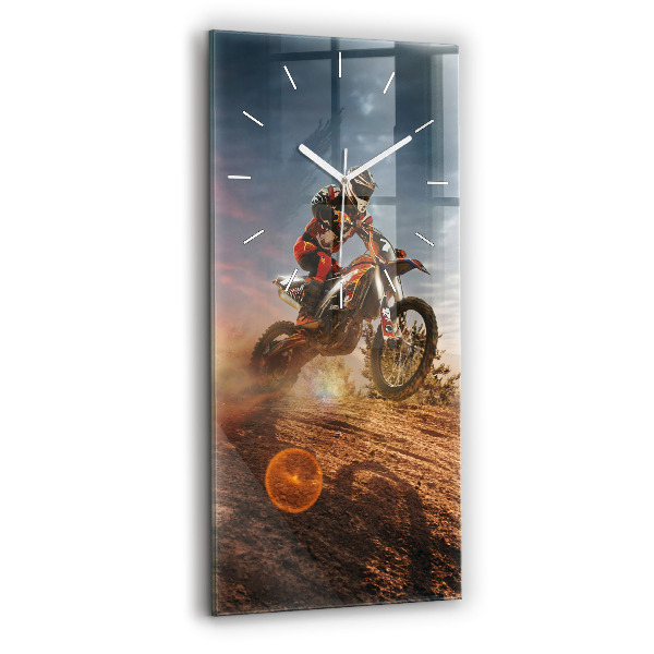 Horloge rectangulaire verticale Homme en moto