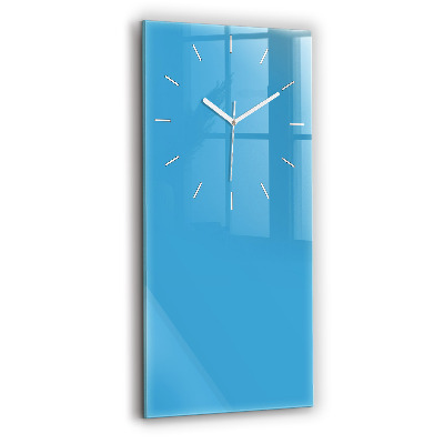 Horloge verticale en verre La couleur bleue