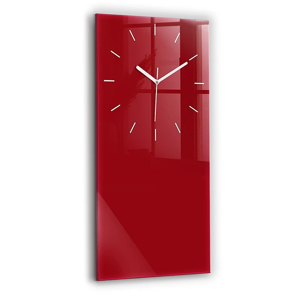 Horloge murale en verre rectangulaire La couleur rouge