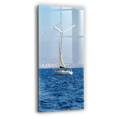 Horloge murale en verre rectangulaire Yacht à Tenerife