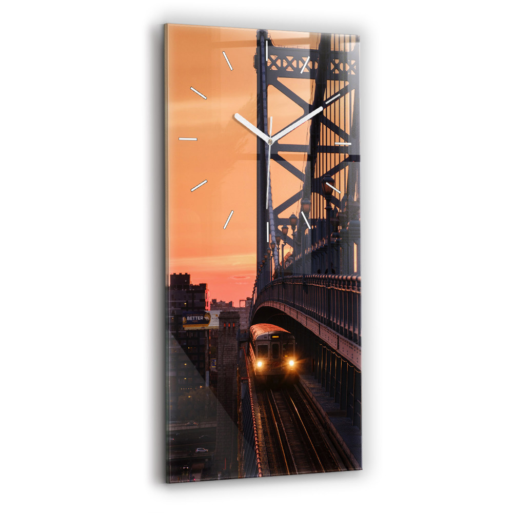 Horloge verticale en verre Pont Benjamin Franklin