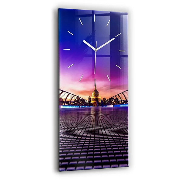 Horloge murale en verre rectangulaire Cathédrale Saint-Paul