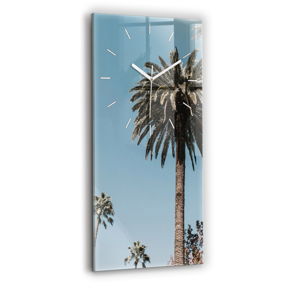 Horloge verticale en verre Palmiers à Los Angeles
