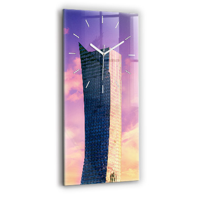 Horloge murale verticale Gratte-ciel à Varsovie