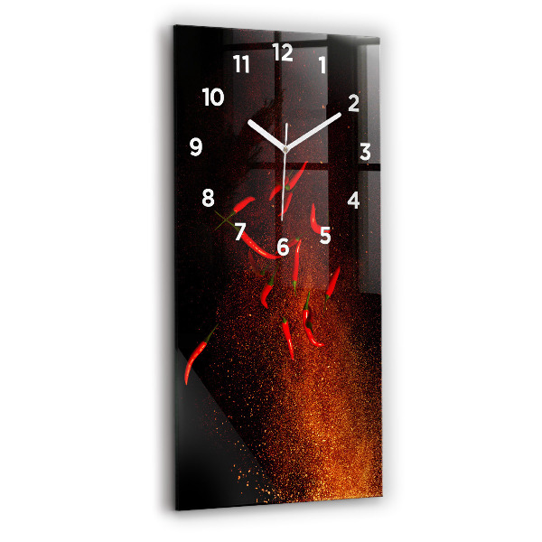 Horloge murale verticale Piments