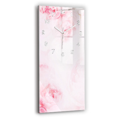 Horloge verticale en verre Fleurs en fleurs