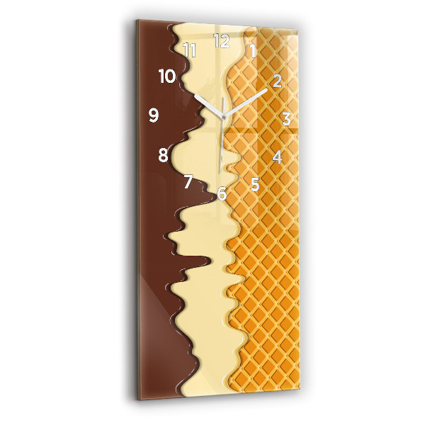 Horloge murale verticale Gaufre et glace