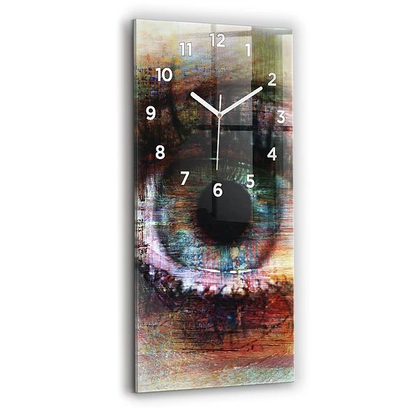 Horloge murale verticale Street art Œil