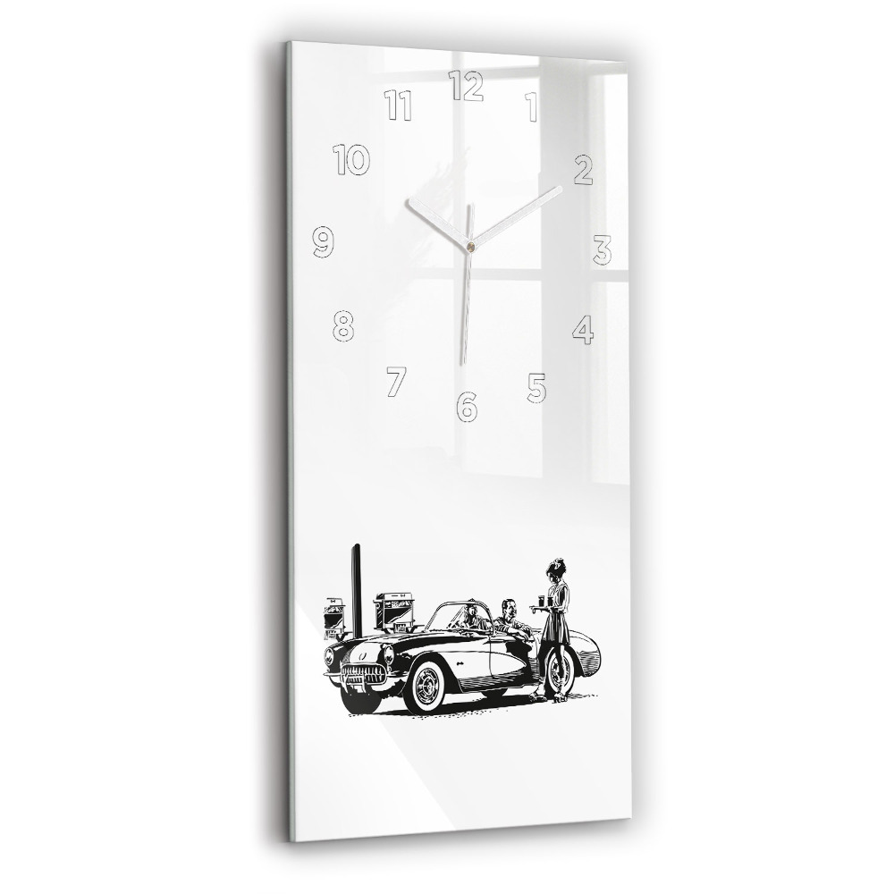 Horloge rectangulaire verticale Illustration rétro