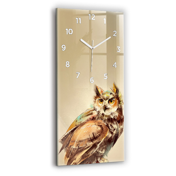 Horloge murale verticale Hibou - signe de sagesse