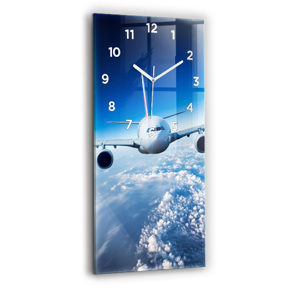 Horloge murale verticale Nuages d'avion