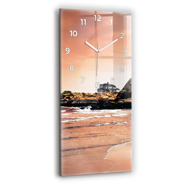 Horloge verticale en verre Côte de Sherman