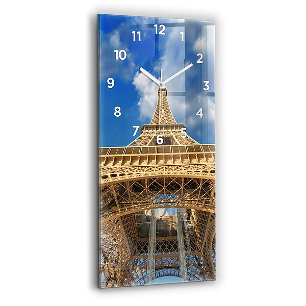 Horloge murale verticale France Tour Eiffel