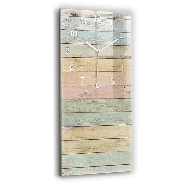 Horloge murale verticale Planches colorées