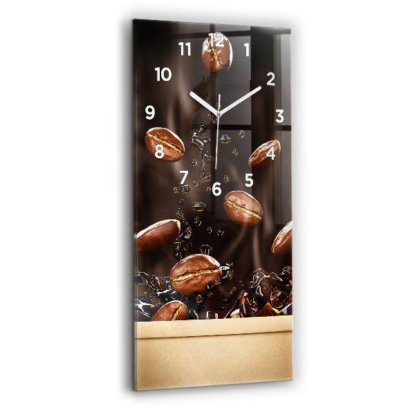 Horloge rectangulaire verticale Café chaud