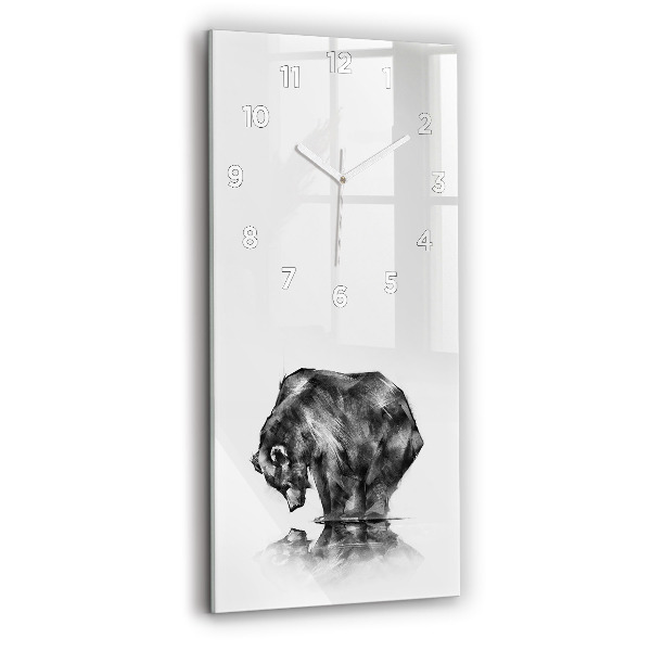 Horloge murale verticale Dessin d'ours